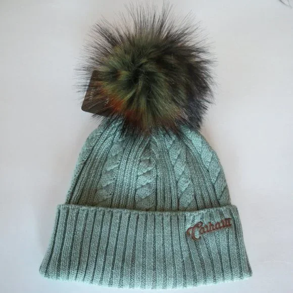 Carhartt Beanie Handmade in USA Pom Carhartt Beanie Handmade in USA Pom Caps Set main image 2